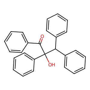2-Hydroxy-1,2,3,3-tetraphenylpropan-1-one structure