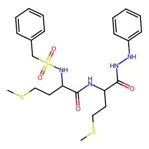 2-(benzylsulfonylamino)-4-methylsulfanyl-N-[4-methylsulfanyl-1-oxo-1-(2-phenylhydrazinyl)butan-2-yl]butanamide structure