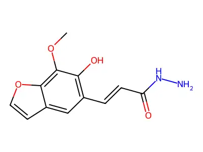 3-(6-Hydroxy-7-methoxy-benzofuran-5-yl)prop-2-enehydrazide structure