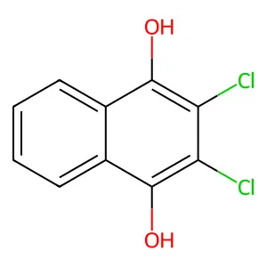 2,3-Dichloronaphthalene-1,4-diol structure