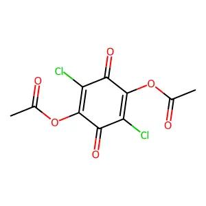 2,5-Dichloro-3,6-dioxocyclohexa-1,4-diene-1,4-diyl diacetate structure