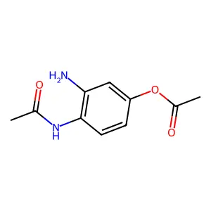 (4-Acetamido-3-aminophenyl) acetate structure
