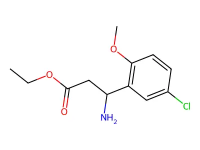 Ethyl 3-amino-3-(5-chloro-2-methoxyphenyl)propanoate structure