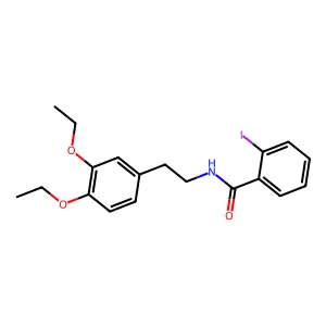 N-[2-(3,4-diethoxyphenyl)ethyl]-2-iodobenzamide structure
