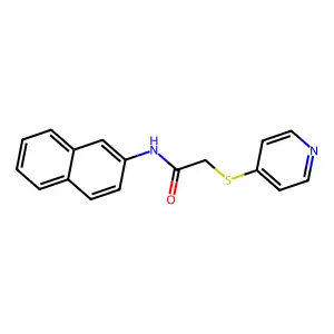 N-naphthalen-2-yl-2-pyridin-4-ylsulfanylacetamide structure