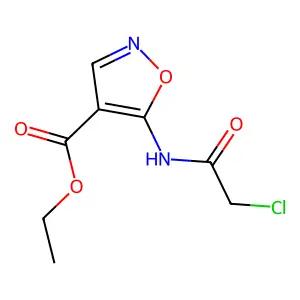 Ethyl 5-[(2-chloroacetyl)amino]-4-isoxazolecarboxylate structure
