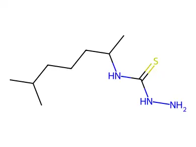 3-Amino-1-(6-methylheptan-2-yl)thiourea structure