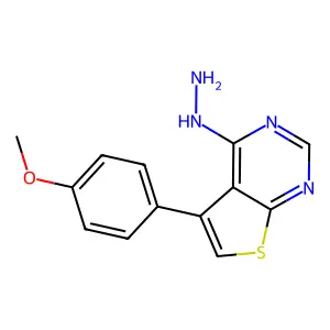 4-Hydrazino-5-(4-methoxyphenyl)thieno[2,3-d]pyrimidine structure