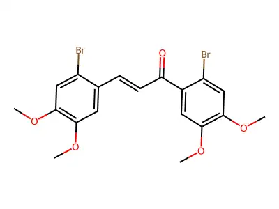 1,3-Bis(2-bromo-4,5-dimethoxyphenyl)prop-2-en-1-one structure