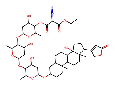 4'''-(2-Ethyldiazomalonyl)digitoxin structure