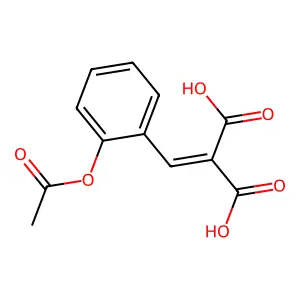 2-[(2-Acetyloxyphenyl)methylidene]propanedioic acid structure
