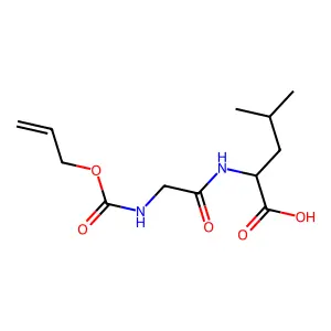 4-Methyl-2-[[2-(prop-2-enoxycarbonylamino)acetyl]amino]pentanoic acid structure