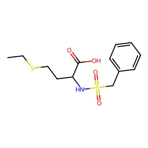 2-(Benzylsulfonylamino)-4-ethylsulfanylbutanoic acid structure