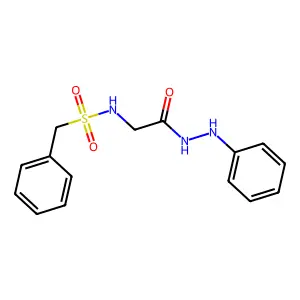 N-[2-oxo-2-(2-phenylhydrazinyl)ethyl]-1-phenylmethanesulfonamide structure