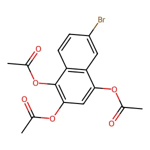 (3,4-Diacetyloxy-7-bromonaphthalen-1-yl) acetate structure