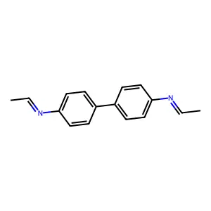 N-[4-[4-(ethylideneamino)phenyl]phenyl]ethanimine structure