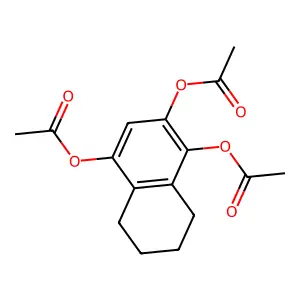 (3,4-Diacetyloxy-5,6,7,8-tetrahydronaphthalen-1-yl) acetate structure