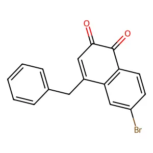 4-Benzyl-6-bromonaphthalene-1,2-dione structure