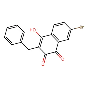 3-Benzyl-7-bromo-4-hydroxynaphthalene-1,2-dione structure