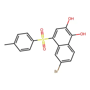 6-Bromo-4-(4-methylphenyl)sulfonylnaphthalene-1,2-diol structure