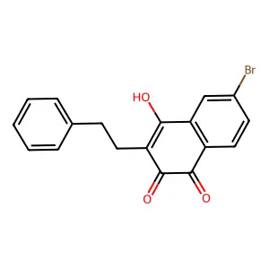 6-Bromo-4-hydroxy-3-(2-phenylethyl)naphthalene-1,2-dione structure