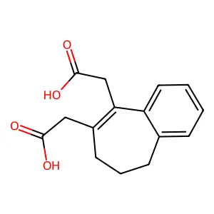 2,2'-(6,7-Dihydro-5H-benzo[7]annulene-8,9-diyl)diacetic acid structure