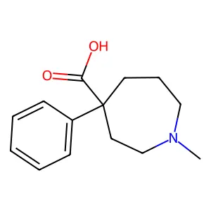 1-Methyl-4-phenylazepane-4-carboxylic acid structure