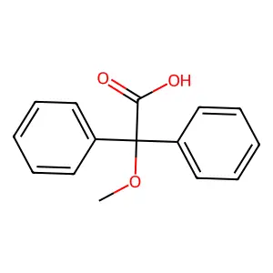 Diphenylmethoxyacetic acid structure