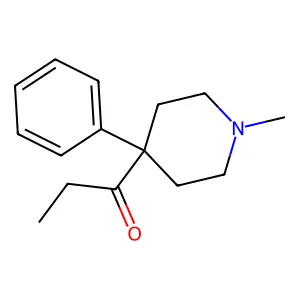 1-(1-Methyl-4-phenyl-4-piperidinyl)-1-propanone structure