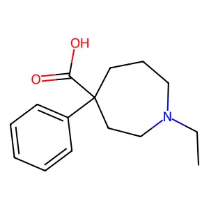 1-Ethyl-4-phenylazepane-4-carboxylic acid structure
