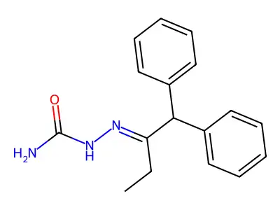 (1,1-Diphenylbutan-2-ylideneamino)urea structure