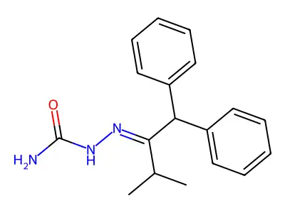 [(3-Methyl-1,1-diphenylbutan-2-ylidene)amino]urea structure