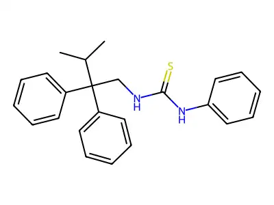 1-(3-Methyl-2,2-diphenylbutyl)-3-phenylthiourea structure