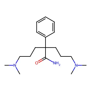 5-(Dimethylamino)-2-[3-(dimethylamino)propyl]-2-phenylpentanamide structure