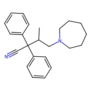 4-(Azepan-1-yl)-3-methyl-2,2-diphenylbutanenitrile structure