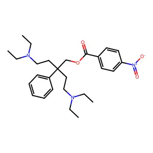 [4-(Diethylamino)-2-[2-(diethylamino)ethyl]-2-phenylbutyl] 4-nitrobenzoate structure
