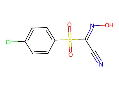 Acetonitrile,2-[(4-chlorophenyl)sulfonyl]-2-(hydroxyimino)- structure