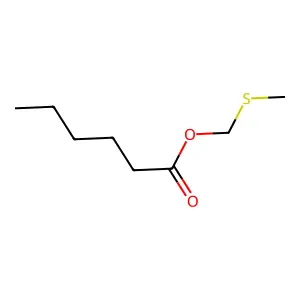 Methylthiomethyl hexanoate structure
