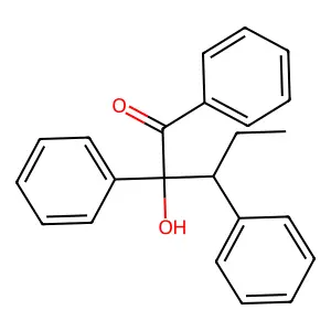 2-Hydroxy-1,2,3-triphenylpentan-1-one structure