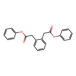 Phenyl 2-[2-(2-oxo-2-phenoxyethyl)phenyl]acetate structure