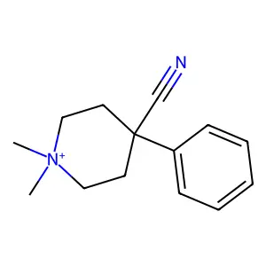 1,1-Dimethyl-4-phenyl-1lambda(5)-piperidine-4-carbonitrile structure
