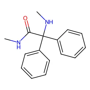 N-甲基-2-(甲氨基)-2,2-二苯基乙酰胺 structure