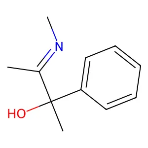 3-Methylimino-2-phenylbutan-2-ol structure