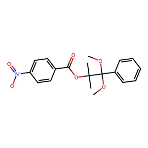 1,1-Dimethoxy-2-methyl-1-phenylpropan-2-yl 4-nitrobenzoate structure
