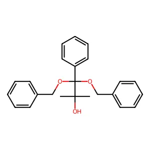 2-Methyl-1-phenyl-1,1-bis(phenylmethoxy)propan-2-ol structure