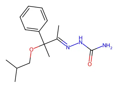 [[3-(2-Methylpropoxy)-3-phenylbutan-2-ylidene]amino]urea structure