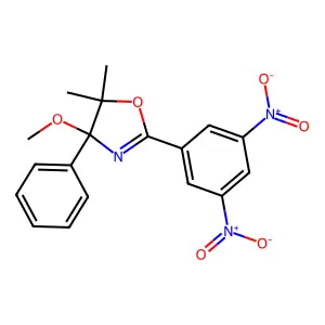 2-(3,5-Dinitrophenyl)-4-methoxy-5,5-dimethyl-4-phenyl-1,3-oxazole structure