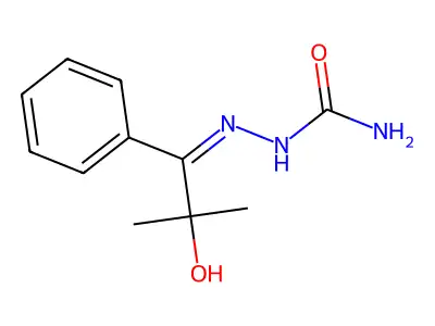 [(2-Hydroxy-2-methyl-1-phenylpropylidene)amino]urea structure