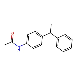 N-[4-(1-苯乙基)苯基]乙酰胺 structure