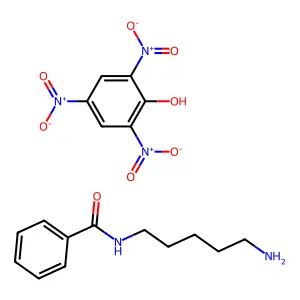 N-(5-氨基戊基)苯甲酰胺; 2,4,6-三硝基苯酚 structure